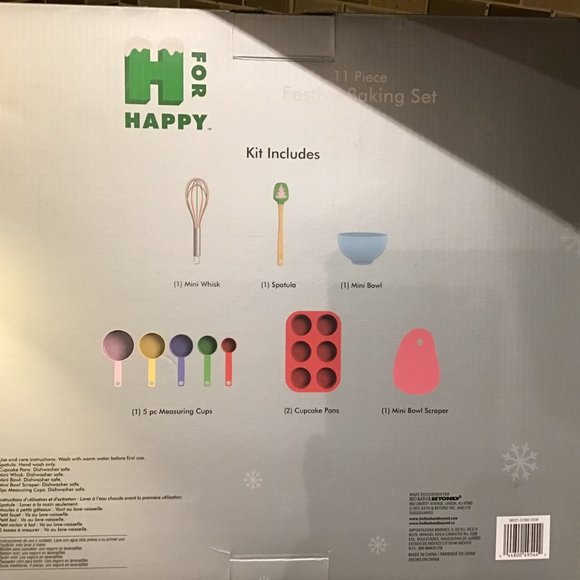 NIB Baking Set-11-pieces Festive H for Happy - Picture 2 of 2